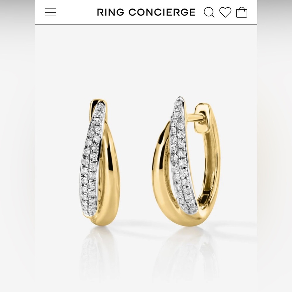 Ring Concierge Double Row Diamond Hoops